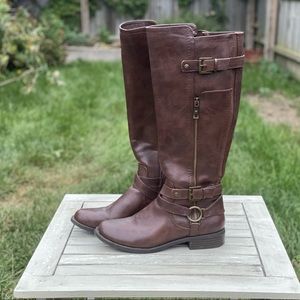 G by Guess brown knee high fashion riding boots